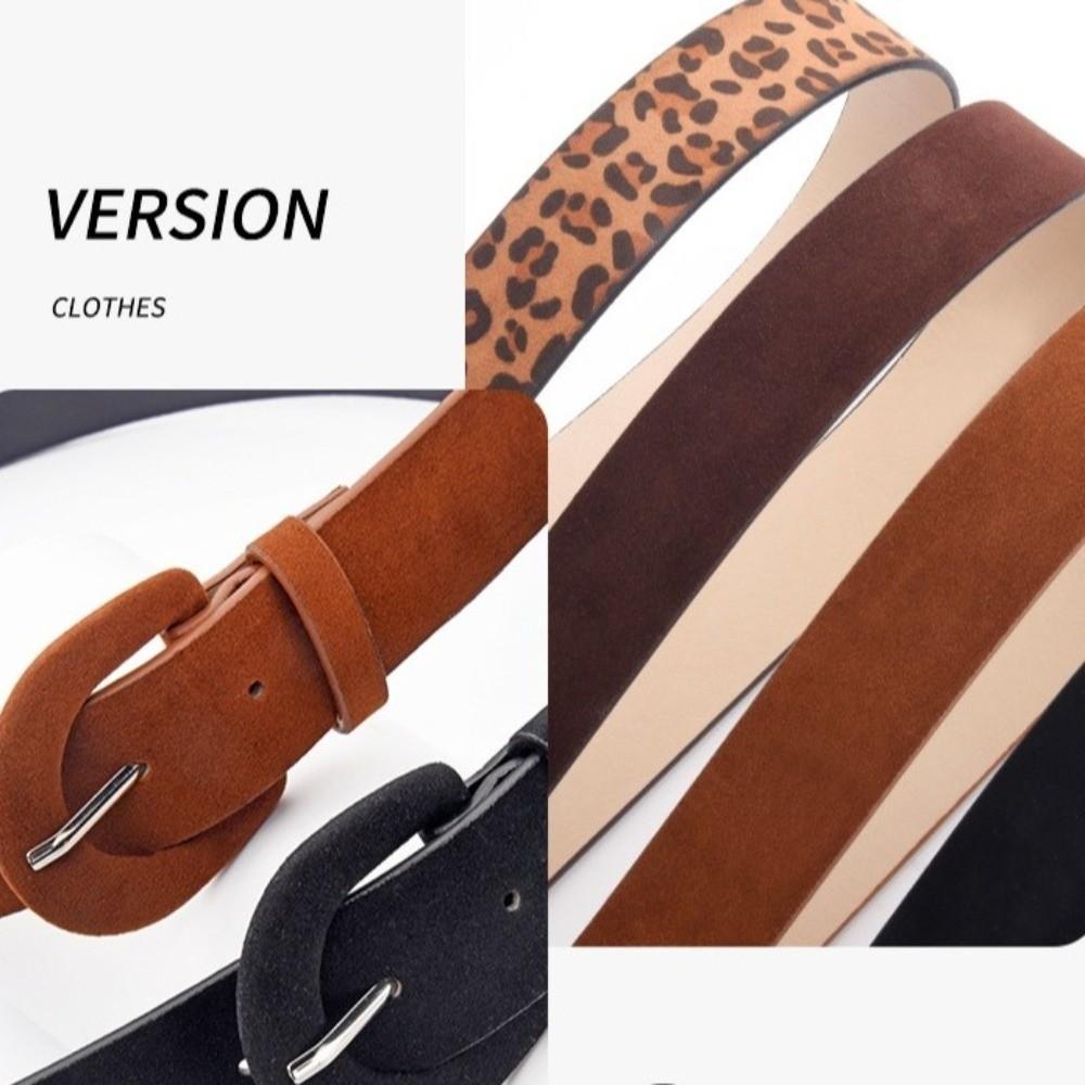 Suede Material Women's Belt Simple Design Waist Belt Decorative Decorative Belt Dress Matching