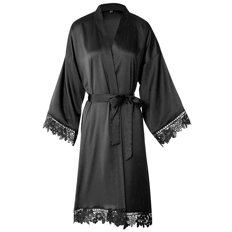 15 Koronkowych Szlafroków: Poranne, Ślubne i Druhen Satynowe Koszule Nocne z Matowym Wykończeniem