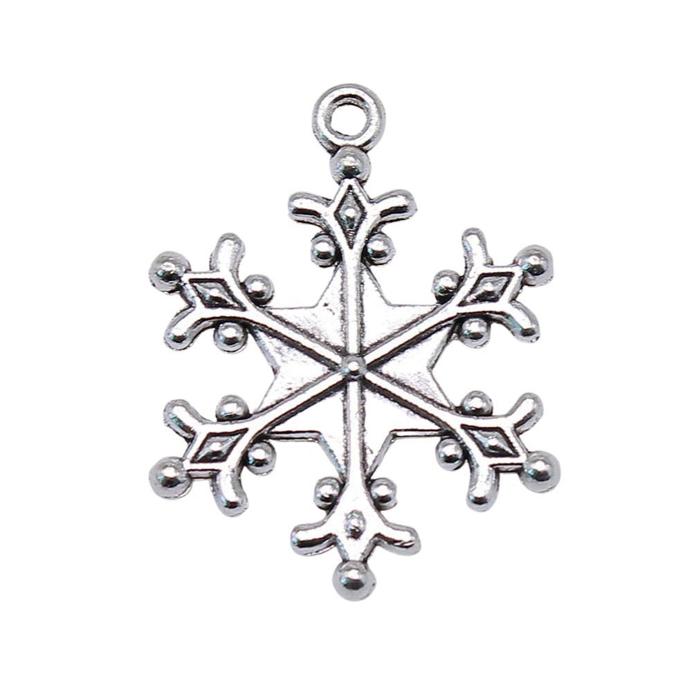 Snowmen Charms Snowflake Pendants For Winter Christmas Themed Jewelry