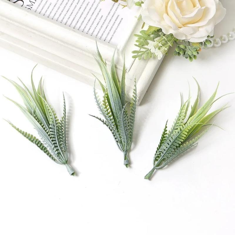 Green Artificial Plants Leaf Party Home Wedding Decor Accessories DIY Cake Candy Box Garland Christmas Decoration Flowers Wreath