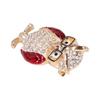 Spectacles Owl Brooch Alloy Rhinestone Cute Animal Brooch for Women Girls Festival Jewelry Gift
