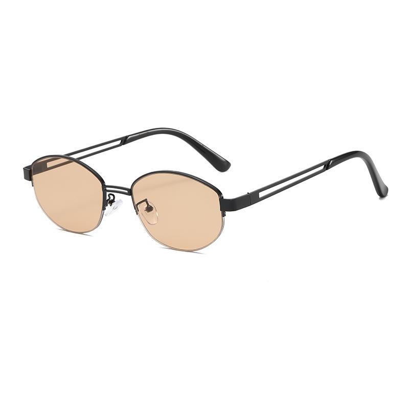 2025 Trendy Semi-Rimless Eyebrow Frame Glasses with Clear Gold Thread for Men and Women