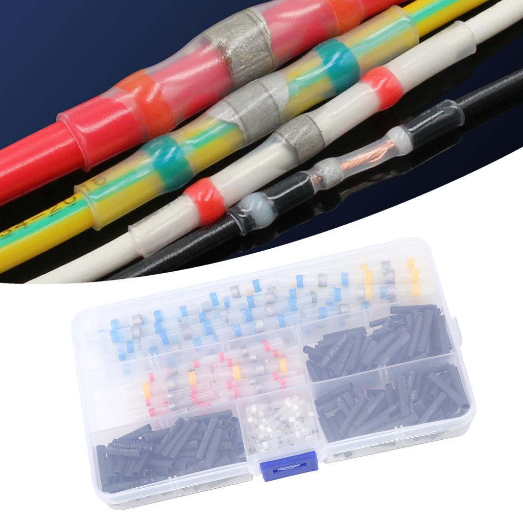 300pcs Heat Shrink Butt Crimp Connector Tube Waterproof Solder Sleeve Wire Connector Set