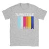 T-shirt Casual Estate Turnstile DOPPIO ARCOBALENO T-shirt di Tendenza Cotone T-shirt per Uomo Estetica Economica Manica Corta Abbigliamento