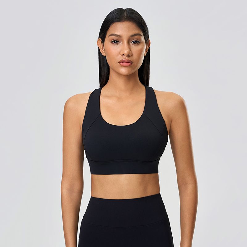 Original Sports Vest Bra One-Piece Outer Wear Yoga Vest Women Fixed Cup Shockproof Running Fitness Underwear Women