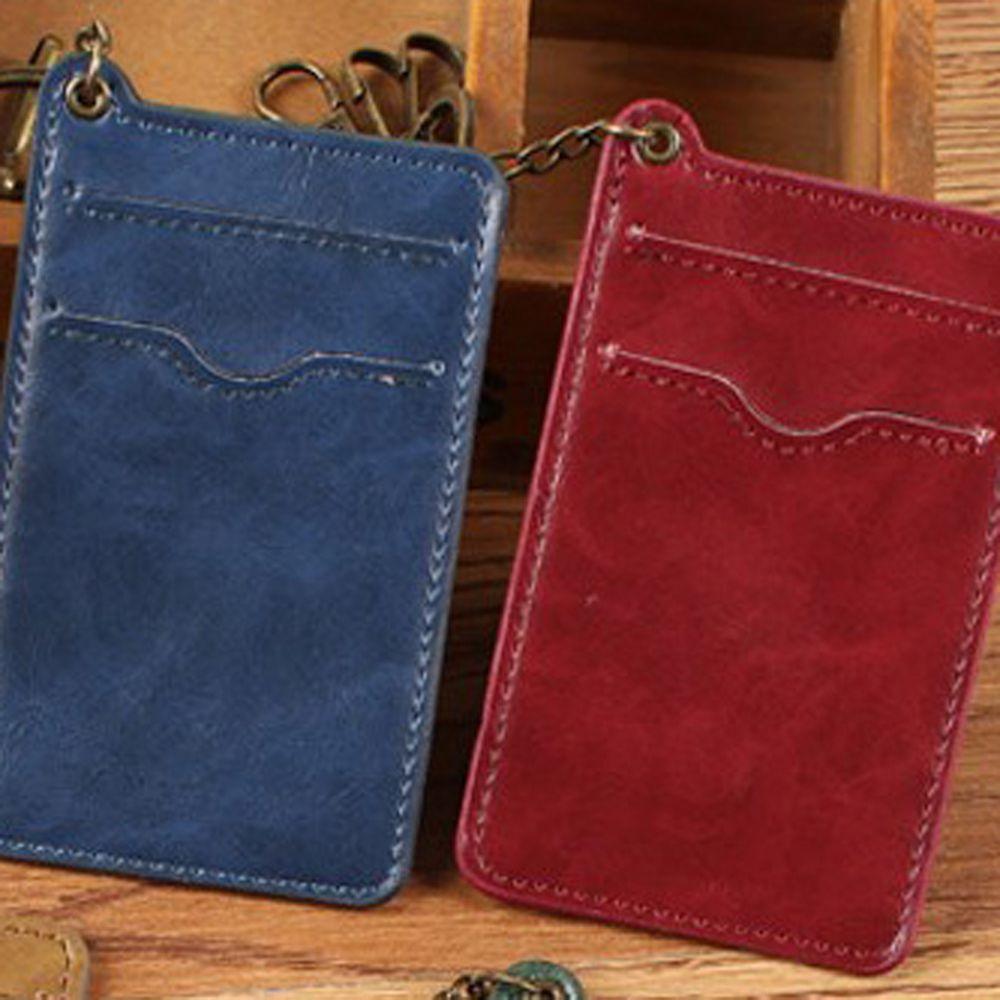 Access Control Card Double Sided Bank Card Credit ID Card Badge Case Card Holder Keychain Case Bag
