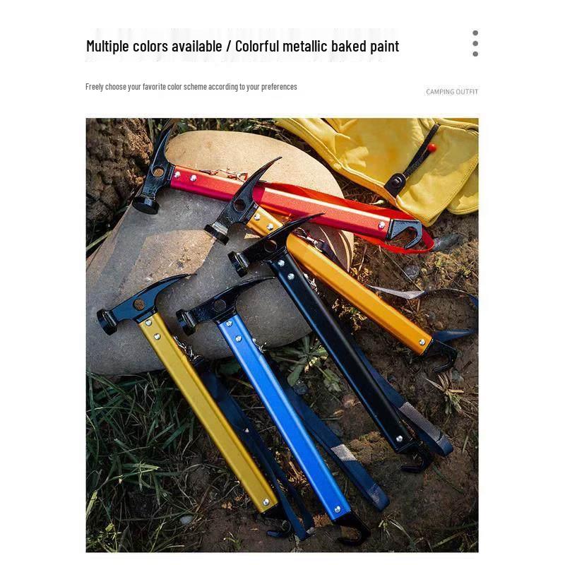 Jun Ding Ying Red Multifunctional Aluminum Camping Hammer
