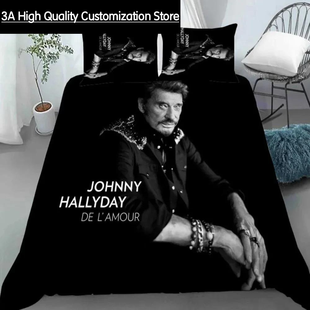 Johnny Hallyday 3D Printed Bedding Set Duvet Covers Pillowcases Comforter Bedding Set Bedclothes Bed Linen