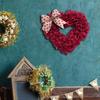 40cm Valentine'S Day Wreath, Hanging Door Heart Wreath Ornament Garland Reusable
