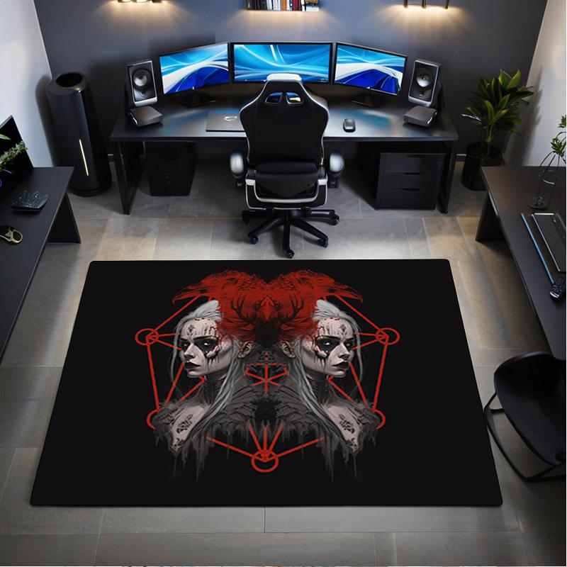 Halloween  Horror Rug - Home Carpet Office Decorative Carpet For Living Room Bedroom Door Mat Floor Rug Computer Chair Area Rug