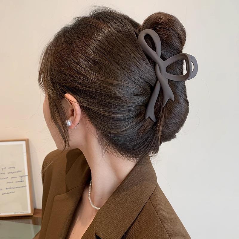 Massive schwarze matte große Haarklammern aus Acryl, Haarnadeln, Hai-Clip, Haarspange, Krabben-Haarspangen, Kopfbedeckung für Frauen, Haar-Accessoires