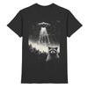Men's T-Shirt with WashBR and UFO Funny Nerd Alien Sci Fi Space Motif Vintage Stretched Top For Everyday Wear