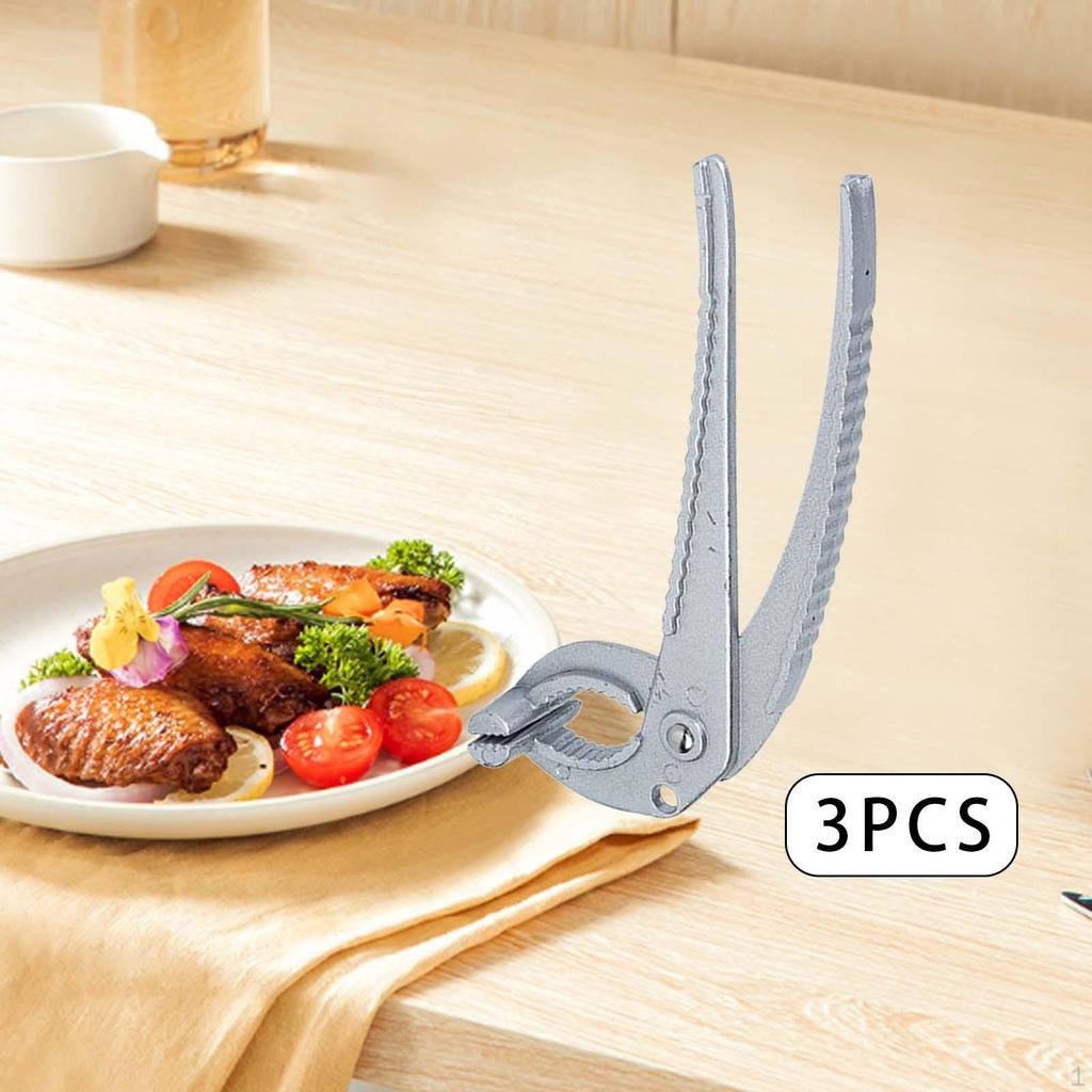 3 Pcs Bowl Gripper, Plate Multipurpose Kitchen Tongs for Stone Pot Pan