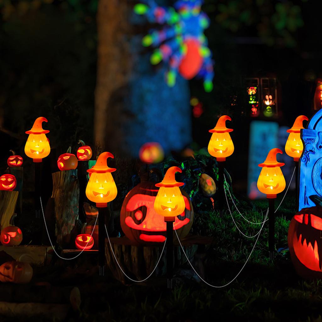 Halloween 6 Pack Pumpkin Battery Powered Outdoor For Halloween Walkway Garden Yard Decoration