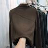 Women's Half-High Collar German Velvet Long-Sleeve T-Shirt for Autumn/Winter