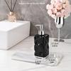 1PCS Stylish Bathroom Soap Dispenser Soap and Body Wash Dispenser Bottle Reusable Hand Pump Dispenser Clear Body Wash Bottle