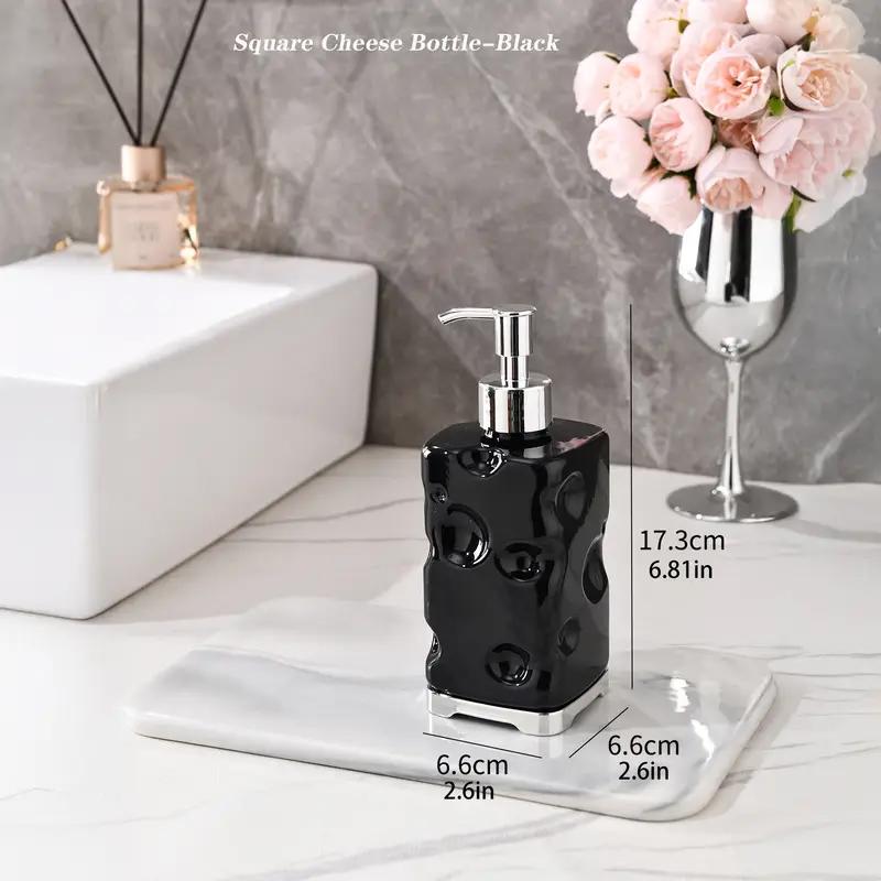 1PCS Stylish Bathroom Soap Dispenser Soap and Body Wash Dispenser Bottle Reusable Hand Pump Dispenser Clear Body Wash Bottle