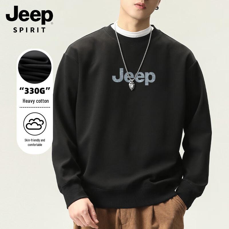 

JEEP SPIRIT Men s Autumn Casual Loose Fit Crew Neck Pullover Sweatshirt XL
