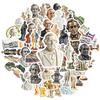 35-100pcs Historical Figure Stickers Teacher Reward Stickers Stationery School Supplies Decorative Luggage Laptop Cup Diary Book