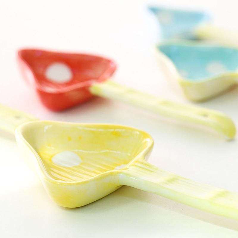 4Pieces Capricious Table Spoons Feature Fantasy Mushroom Shape in Multiple Color for Home Decoration and Kitchens Fun