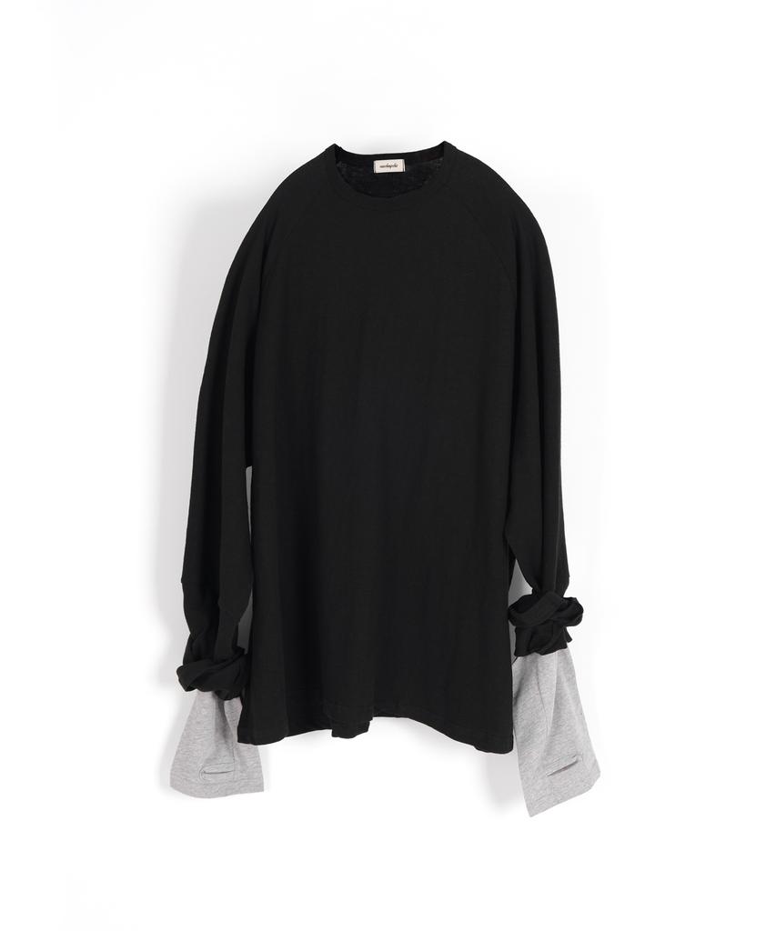 New Chief Chic D.P. Overlayer Cuff Slub Long Sleeve (Black)