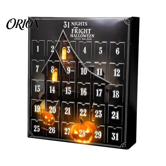 Familien-Halloween-Aktivität 2026 Adventskalender, 24-Tage-Countdown-Box mit gruseligem Mini-Kalender mit Überraschungsfiguren, 3D-Sammlerstück Feiertag