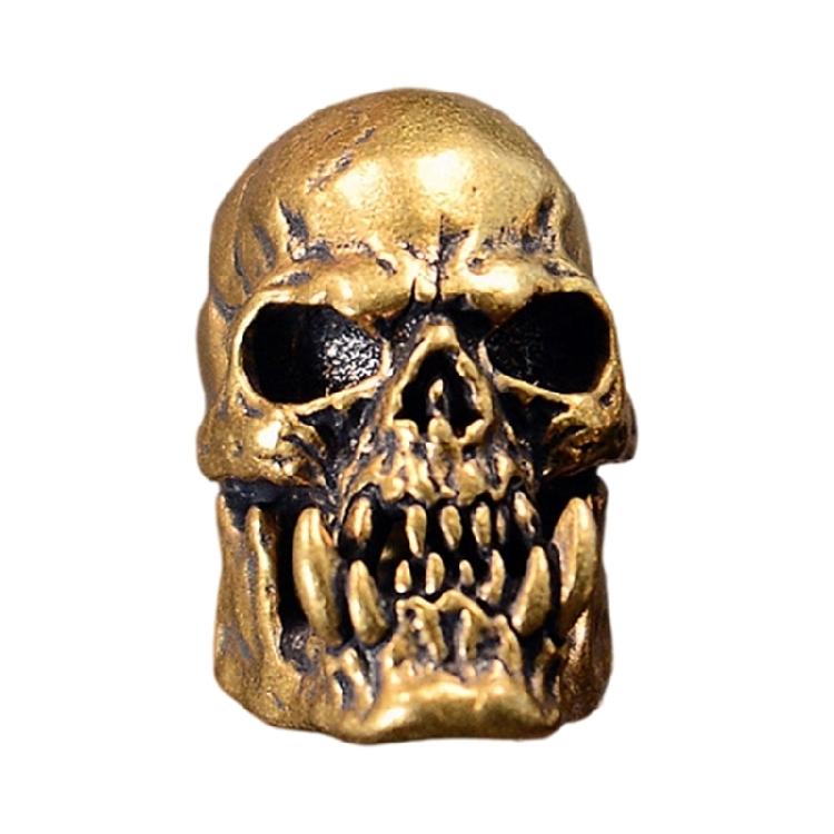 Unique Fang Skull Charm Copper Alloy Gothic Jewelry For Paracord Bracelet Keychain And Men's Fashion Accessories