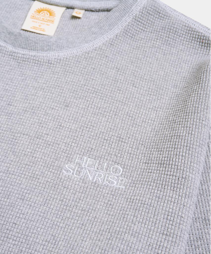 HELLO SUNRISE Sunlight Waffle L/S_Gray