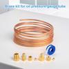 72 Inch Mechanical Oil Pressure Gauge Tubing Kit Copper Oil Pressure Line Kit with 1/8 NPT Fittings 1/8 Diameter