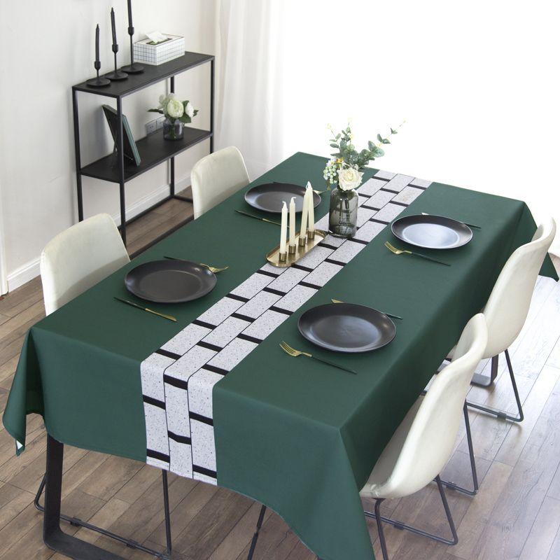 

Special Offer Big Sale Low Price Anti-Scald Thickening Rectangular Fancy Dining Table round Table Fabric Craft Coffee Table Pad TV Cabinet Cover Stone Green yg102 Tablecloth [wide 100 long 140]]