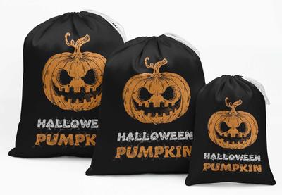 Darling Souvenir Calabaza Negra Suministros para Fiesta de Halloween Bolsas de Regalo Bolsas con Cordón 15