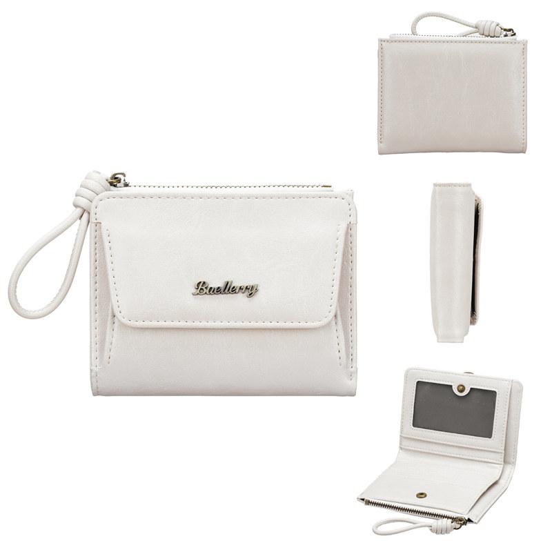 Baellerry Women Fashion Short Wallets Classic Casual Zipper Coin Purse Artificial Leather Card Holder GZW