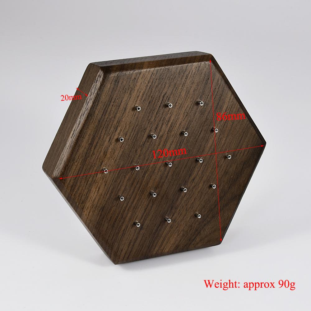 Solid Wood Stand Labret Dermal Anchor Body Piercing Jewelry Top Display Seller Cases Display Tool with Screw Thread