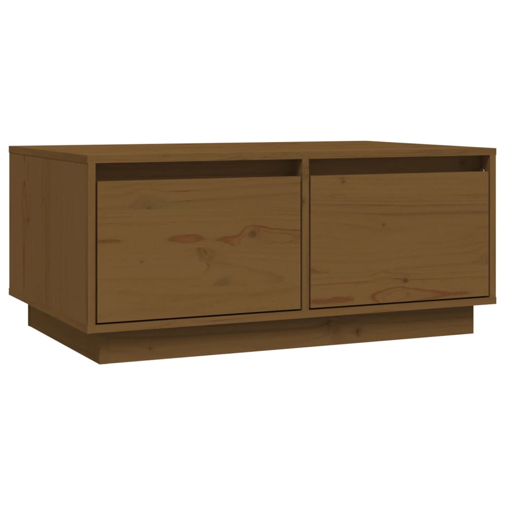 Coffee Table Honey Brown 80 X 50 X 35 Cm Solid Pine Wood