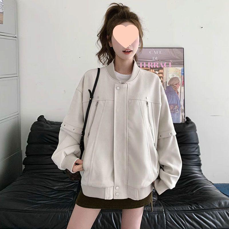Women's American Retro Baseball Jacket - Spring, Autumn, Winter 2025 - Heavy Metal Casual Fashion Top