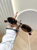 2PCS Classic Fashion Oval Rectangular Metal & Plastic Frame Women Sunglasses For Men Daily Life Shades Eyewear Accessories.