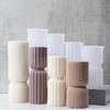 Nordisk Stil Cylindrisk Ljus Silikonform Aromaterapiljus Tvåltillverkning DIY Gips Harts Hantverk Gjutformar Hem Bordsdekoration