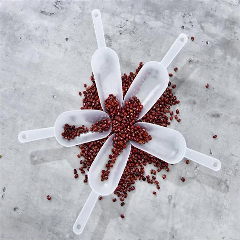 5Pcs Multifunctional Frosted Plastic Ice Measuring Scoop Candy Sugar Scoopers for Party Dessert Buffet Cream Tools