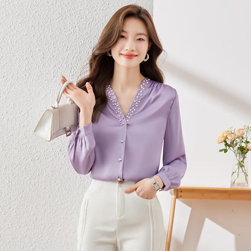 

Taluoman Women s French V-Neck Long Sleeve Blouse 3XL