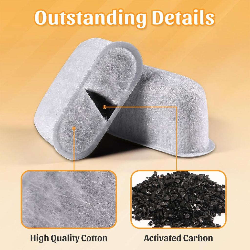 7313285779 Coffee Filter Replacement for Delonghi Espresso Machine Carbon Filter Replacement Activated Charcoal Coffee Filter (4 Pack)