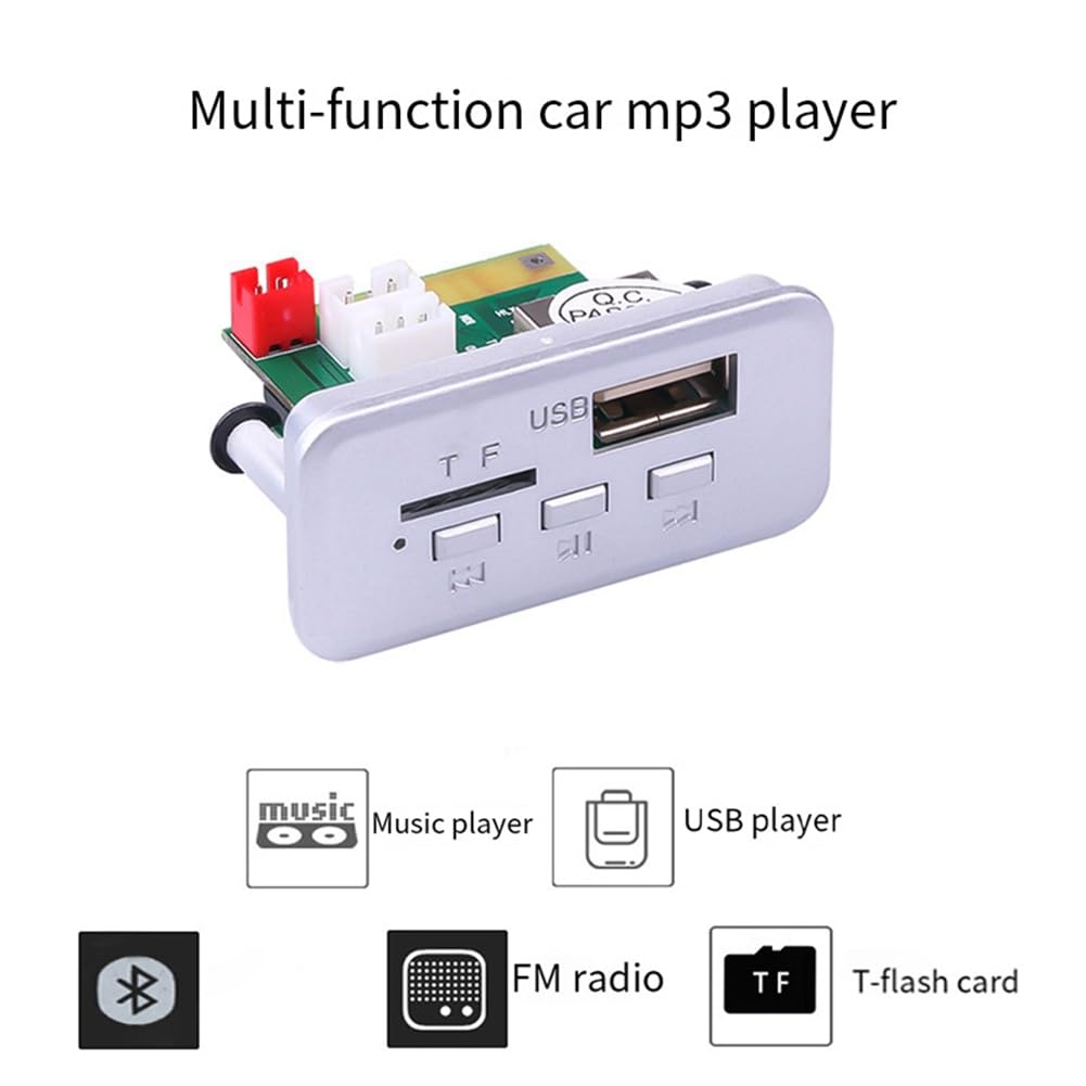 Inscriptions Bluetooth 5.0 MP3 WMA APE Decode Board Car Audio USB TF FM Radio