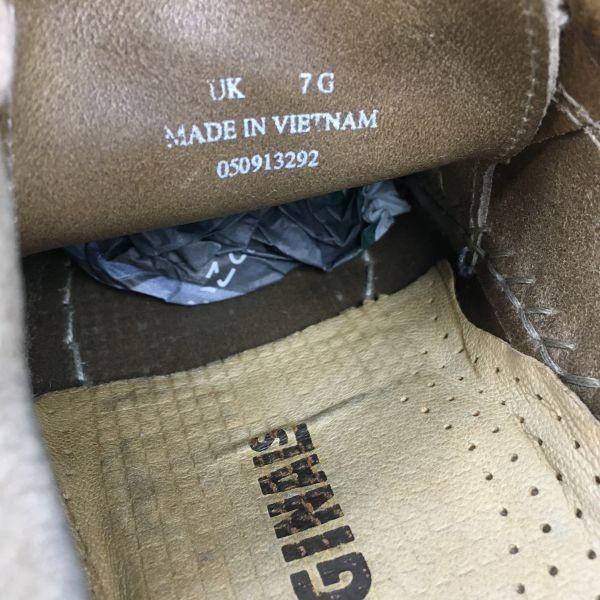 Clarks Kreppsohle Wildleder Low-Cut Stiefel Beige Braun Größe 7G 25.5 Herren(GEBRAUCHT)