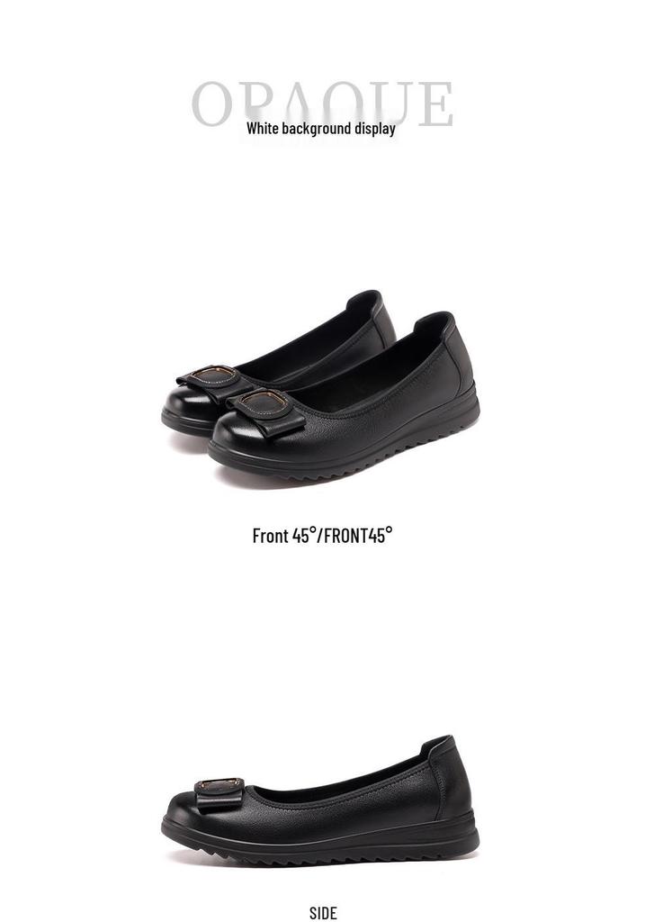 Red Dragonfly Women's Slip-On Summer Flat Leather Shoes - Soft Sole Casual Style