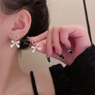 Elegantní módní love luk perlové náušnice pro ženy Velkoobchod dárkových šperků pro dívky