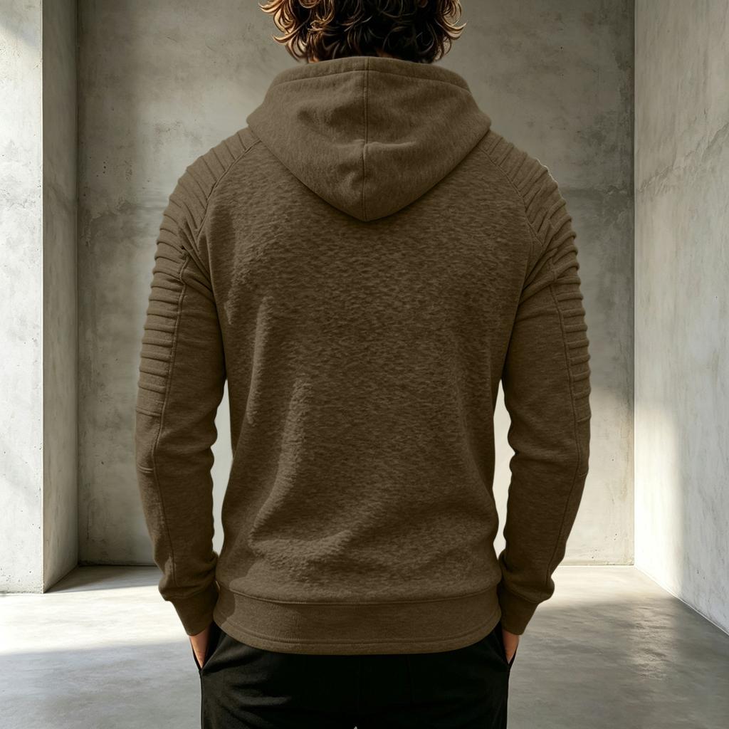 Men's Casual Mid-Length Sweatshirt Long Sleeve Pullover for Everyday Wear