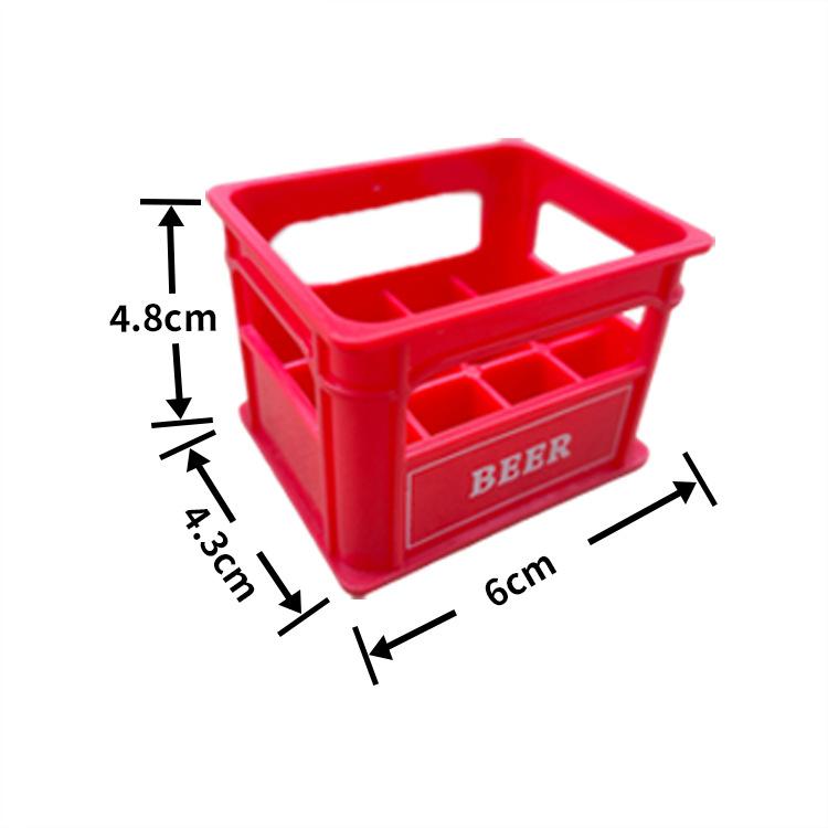 Doll House Miniature Beer Basket, Handmade Food And Play House Toy Simulation Beverage Basket Ornament
