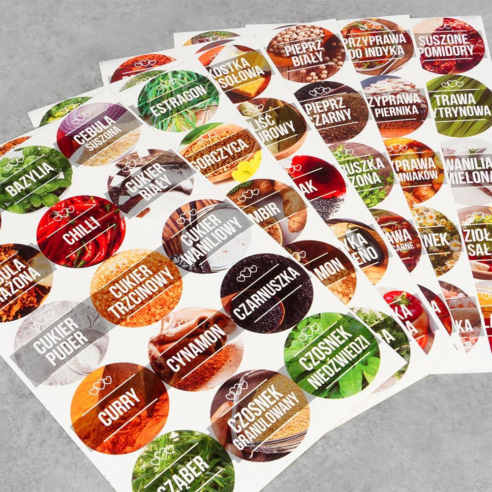 Glass Spice Container 100 Ml 48 Pcs + 180 Stickers