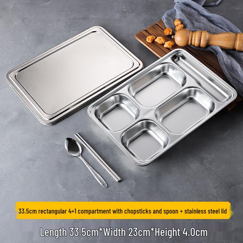 304 Stainless Steel Segmented Cafeteria Tray
