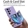 Suitable for Samsung S25UItra Mobile Phone Case Anti Fall Folding Mirror Card Holder PC Mobile Phone Case