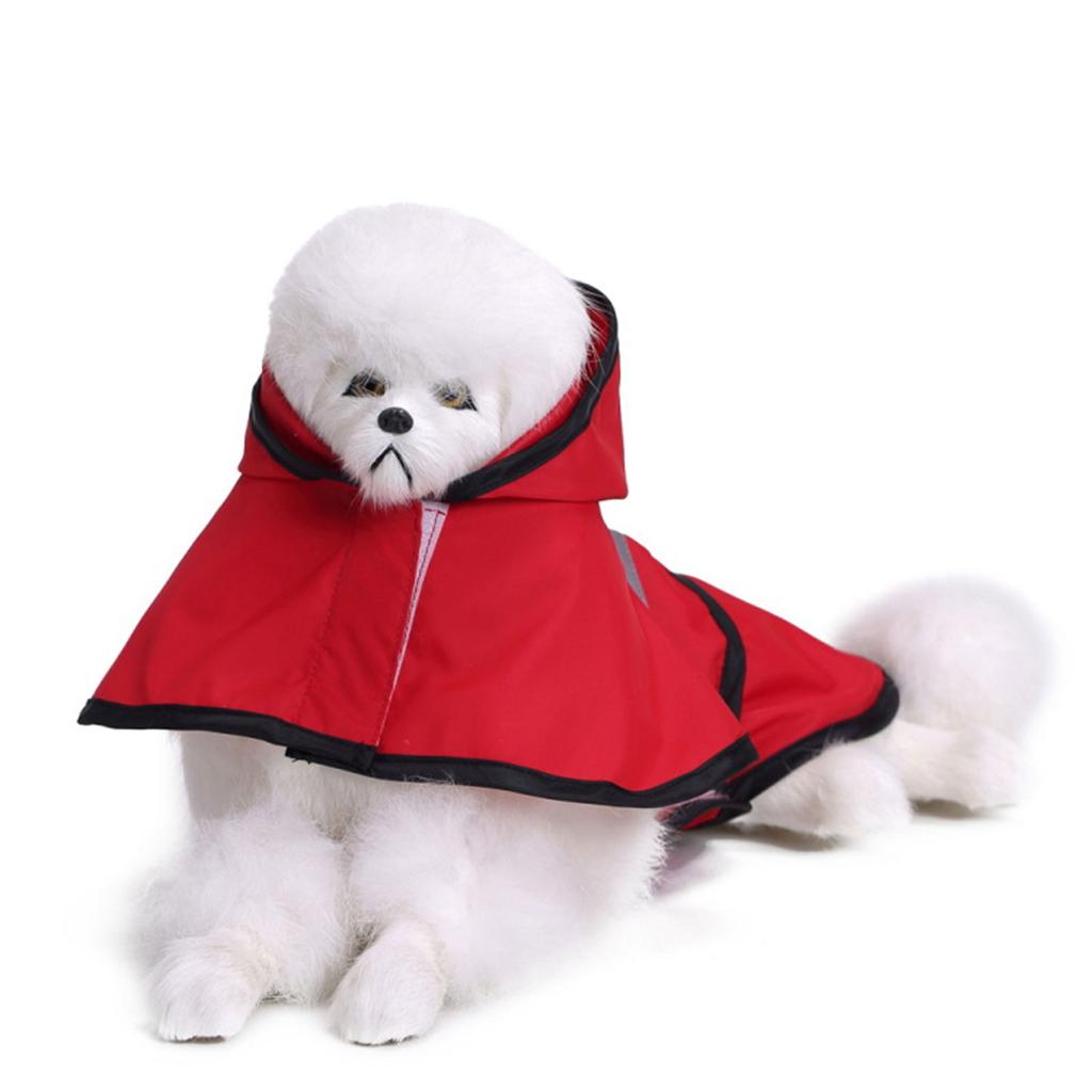 Lightweight Waterproof Rainwear Small To Large Dogs and Puppies Ponchos Hood Reflective Strip Rainwear with Hood